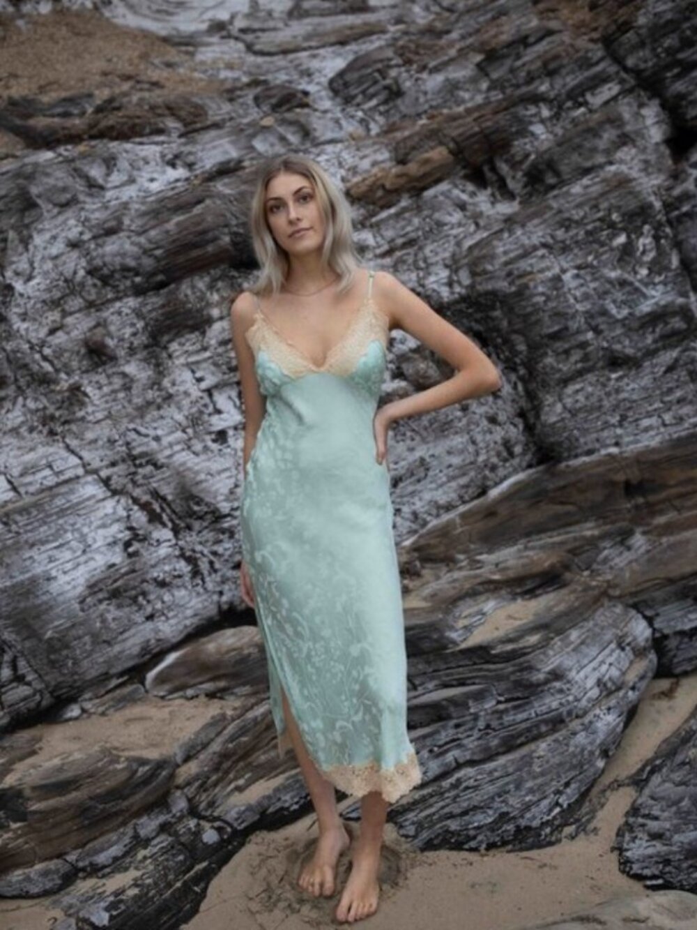 Spell & The Gypsy Collective Ocean Maxi Slip Jade Size XS